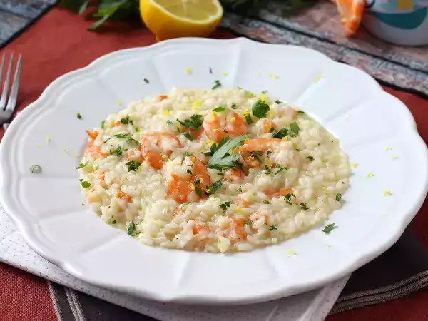 Recept Rizoto s krevetami a citronem, elegantní a snadný první chod
