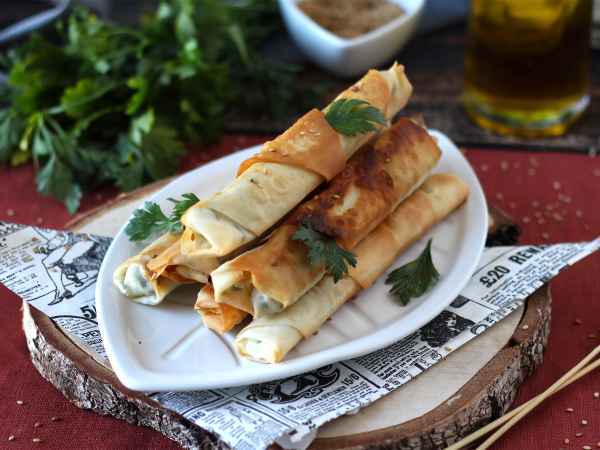 Recept Börek se sýrem feta a petrželkou