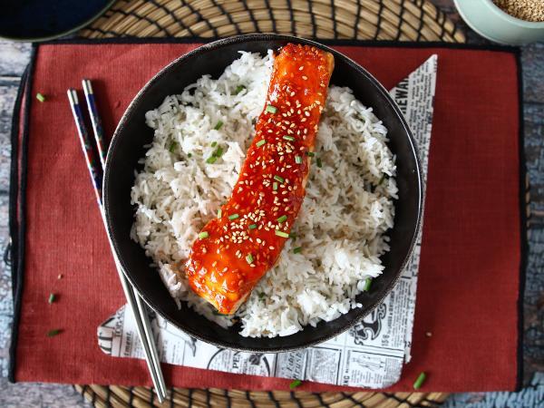Recept Losos na korejský způsob s omáčkou gochujang připravený za 8 minut