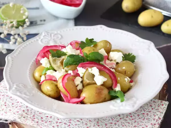 Recept Brambory al papillote s citronem a fetou