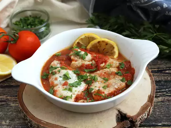 Recept Treska tmavá s rajčaty a citronem (zdravý a snadný recept!)
