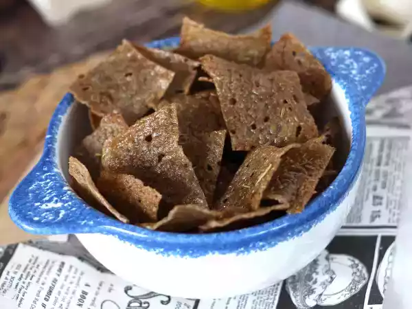 Recept Pohankové palačinkové chipsy: ideální jako aperitiv!
