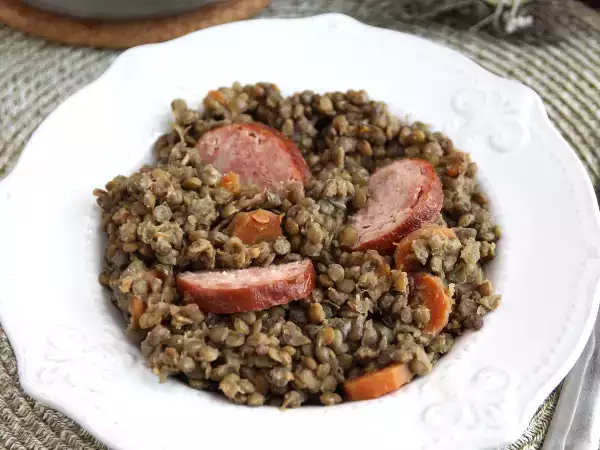 Recept Klobása morteau a dušená čočka