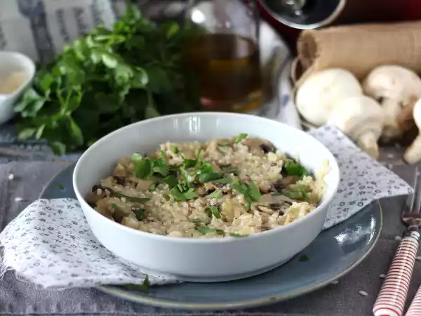 Recept Houbové rizoto v zařízení cookeo