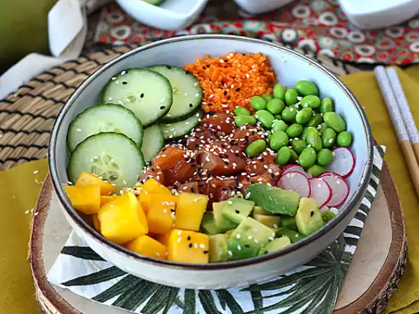 Recept Miska poké s lososem
