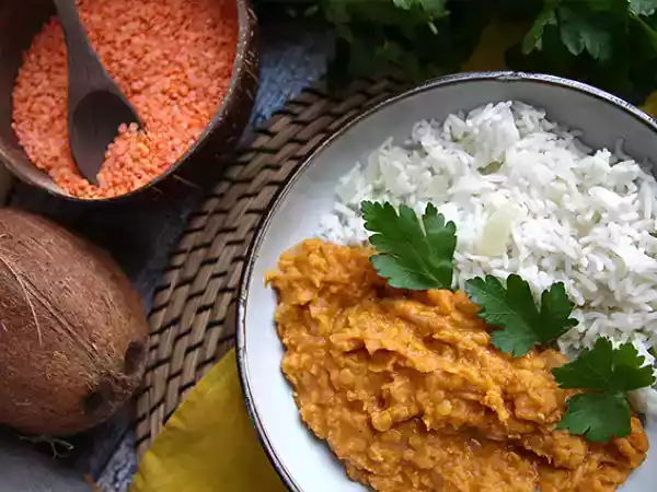Recept Snadný korálový čočkový dahl