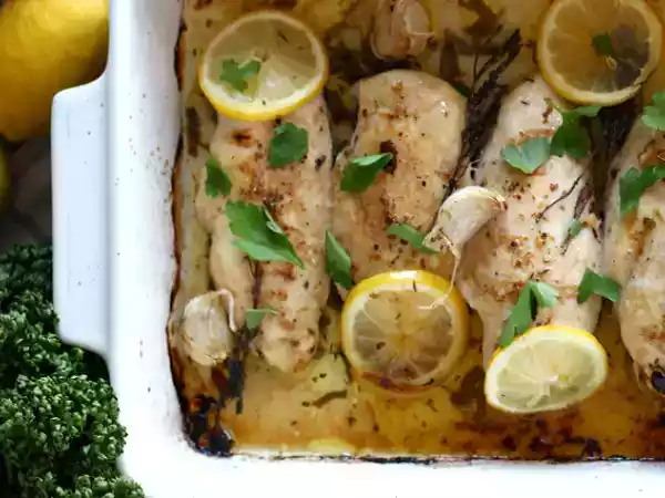 Recept Pečené kuře s citronem