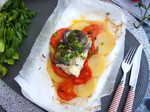 Recept Papillote z tresky obecné