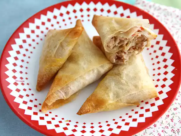 Recept Samousy z tuňáka a rajčat