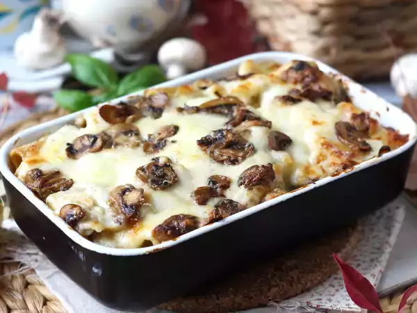 Recept Těstoviny al forno ai funghi: dokonalý krémový a vláknitý recept na podzim