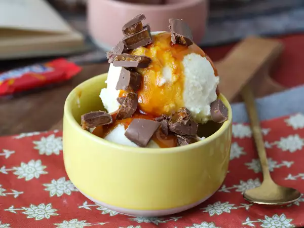 Recept Domácí mcflurry s karamelovou polevou a ninja creami