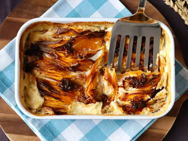 Recept Gratin z butternutové dýně v horkovzdušné fritéze, po vzoru gratin dauphinois