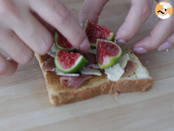 Bruschetta s fíky, parmazánem a parmskou šunkou - Příprava krok 3