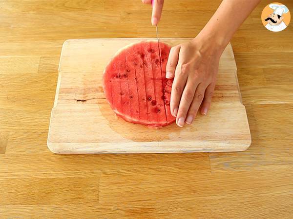 Ovocná Rubikova kostka, designový ovocný salát - Příprava krok 1