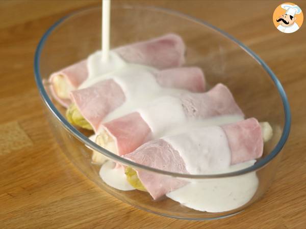 Zapečené endivie se šunkou - Příprava krok 6