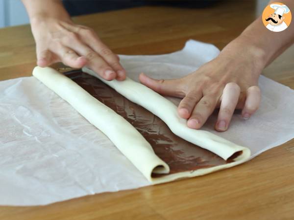 Křupavé palmiers s pomazánkou - Příprava krok 2