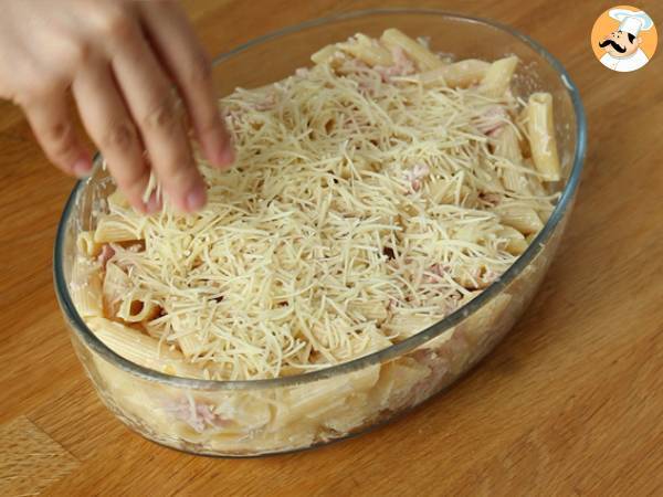 Zapečené těstoviny se šunkou a sýrem - Příprava krok 3