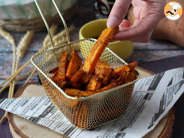 Hranolky ze sladkých brambor v Air Fryer, pro křupavý a měkký výsledek! - Příprava krok 5