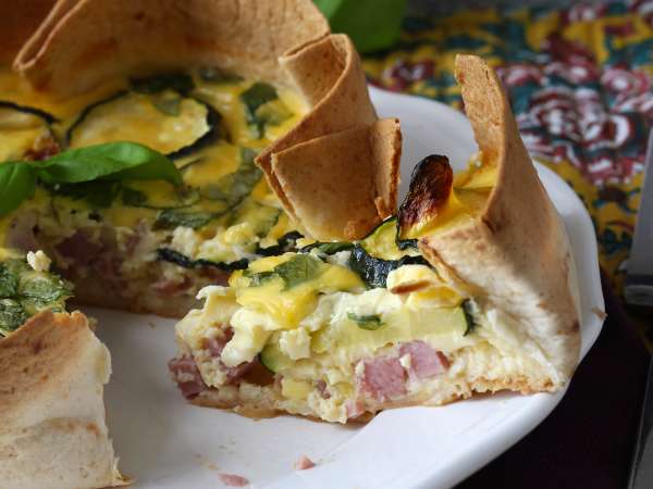 Quiche bez pečiva s tortillou? Je to možné! Lehký recept, který je ideální na léto! - Příprava krok 7