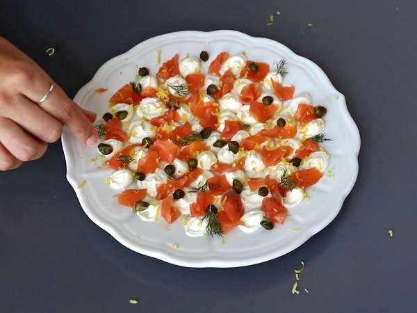 Aperitivní pomazánka z uzeného lososa - Příprava krok 4