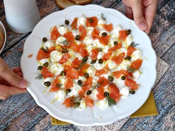 Aperitivní pomazánka z uzeného lososa - Příprava krok 5