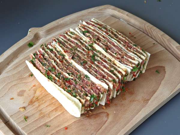 Lavash kebab s tortillami, slavný snadný kebab pečený v troubě! - Příprava krok 7