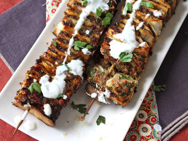 Lavash kebab s tortillami, slavný snadný kebab pečený v troubě! - Příprava krok 12