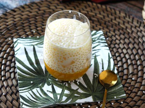 Mango sago, asijský dezert s tapiokou a mangem, který si vás získá svou jednoduchostí. - Příprava krok 12