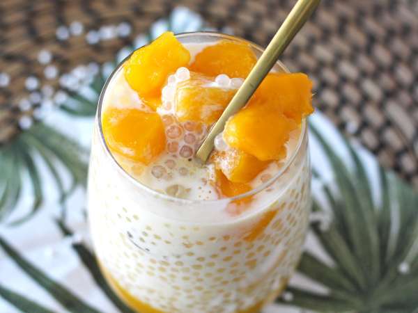 Mango sago, asijský dezert s tapiokou a mangem, který si vás získá svou jednoduchostí. - Příprava krok 13
