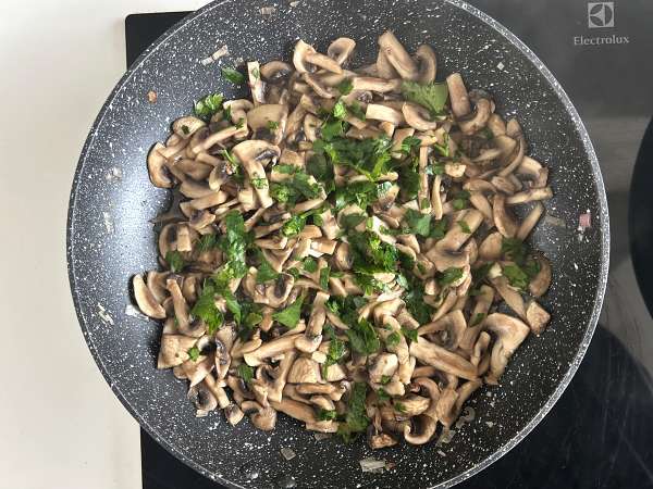 Špenátové a houbové placky - Příprava krok 6