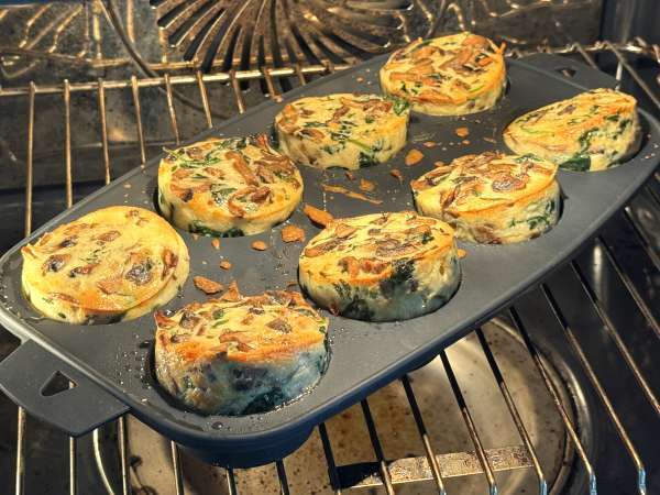 Špenátové a houbové placky - Příprava krok 11