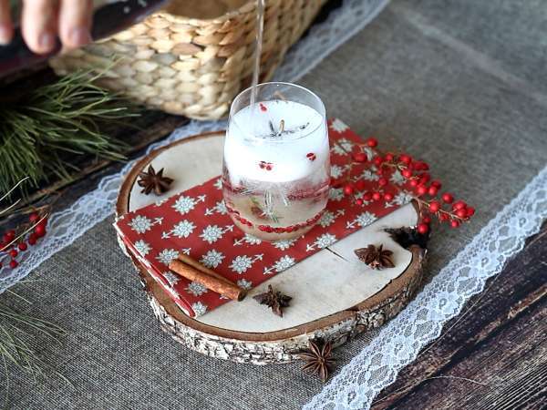 Koktejl se zasněženou jedlí uvnitř - Příprava krok 5