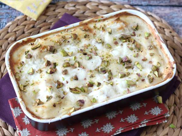 Lososové lasagne s burratou a krémovými křupavými pistáciemi - Příprava krok 9