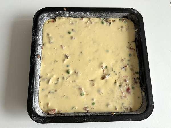 Sardinkový dort: jednoduchý, vlhký a chutný recept - Příprava krok 9