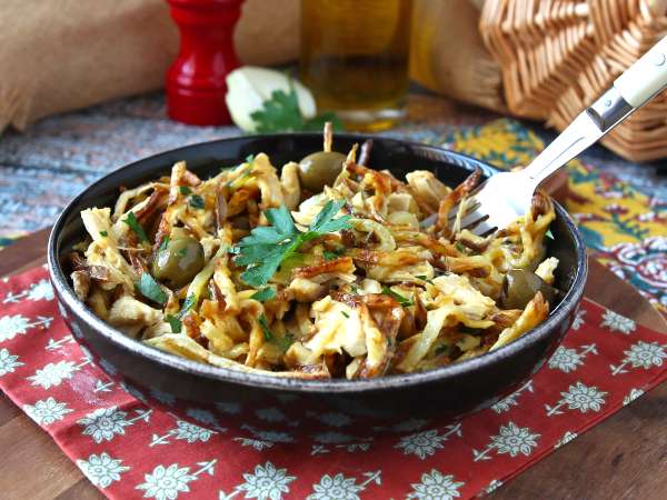 Frango à Brás: dokonalé portugalské jídlo, jak zužitkovat zbytky kuřete - Příprava krok 12