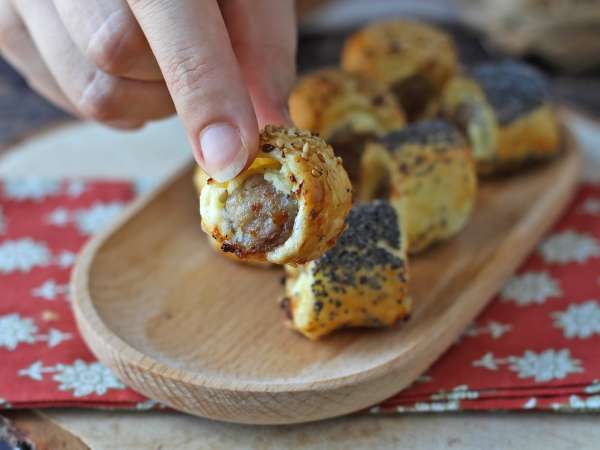 Rustici s klobásou a sýrem v horkovzdušné fritéze - Příprava krok 10