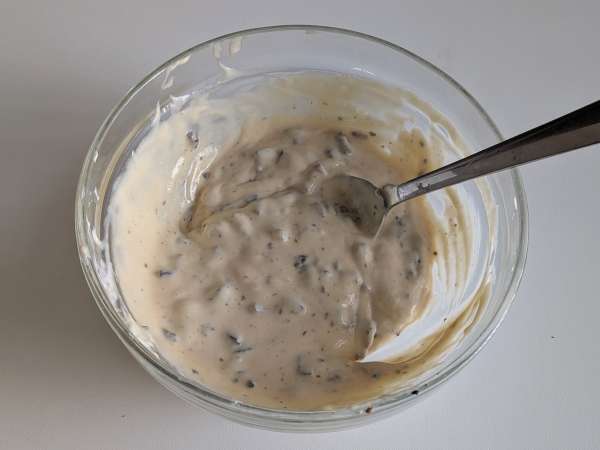 Slané muffiny s olivami a sýrem Philadelphia v horkovzdušné fritéze - Příprava krok 5