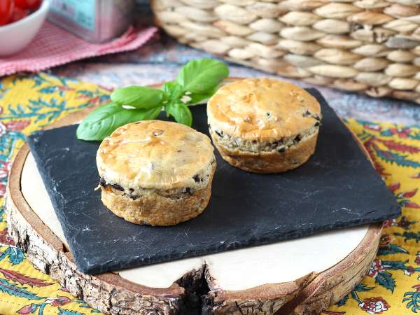 Slané muffiny s olivami a sýrem Philadelphia v horkovzdušné fritéze - Příprava krok 8