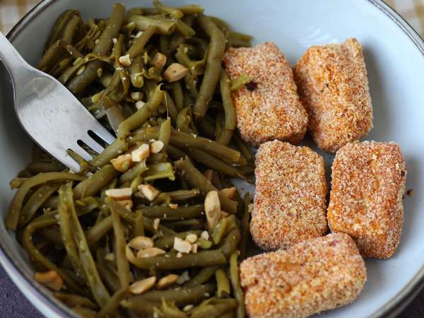 Křupavé tofu nugety a zelené fazolky po thajsku z horkovzdušné fritézy - Příprava krok 8