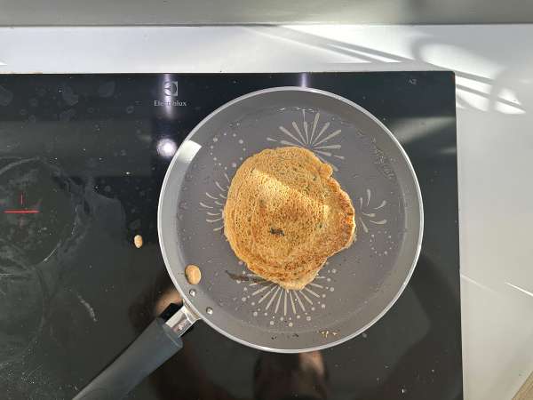 Slané palačinky s červenou čočkou: jednoduchý recept s vysokým obsahem bílkovin - Příprava krok 8
