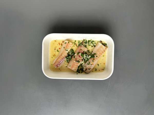 Treska v horkovzdušné fritéze s omáčkou z bílého vína, bramborami a zeleninou - Příprava krok 6