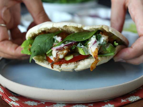 Kuřecí šawarma z horkovzdušné fritézy, pita a tahini omáčka - Příprava krok 8