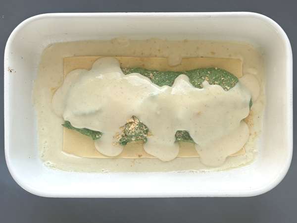 Vegetariánské lasagne se špenátem a tofu v horkovzdušné fritéze - Příprava krok 7
