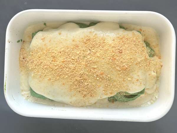 Vegetariánské lasagne se špenátem a tofu v horkovzdušné fritéze - Příprava krok 8