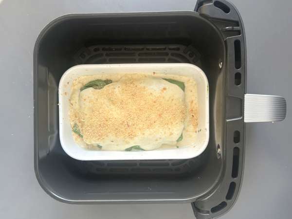 Vegetariánské lasagne se špenátem a tofu v horkovzdušné fritéze - Příprava krok 9