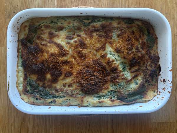 Vegetariánské lasagne se špenátem a tofu v horkovzdušné fritéze - Příprava krok 10