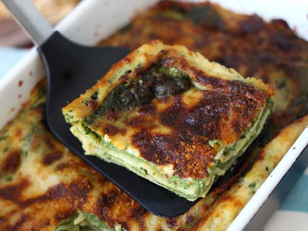 Vegetariánské lasagne se špenátem a tofu v horkovzdušné fritéze - Příprava krok 11