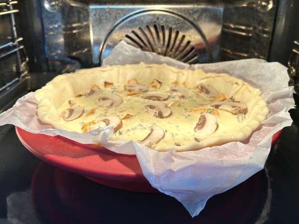Quiche s houbami a dýní hokkaidó - Příprava krok 9
