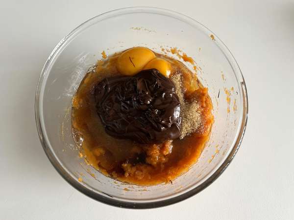 Brownie ze sladkých brambor bez másla a oleje - Příprava krok 3