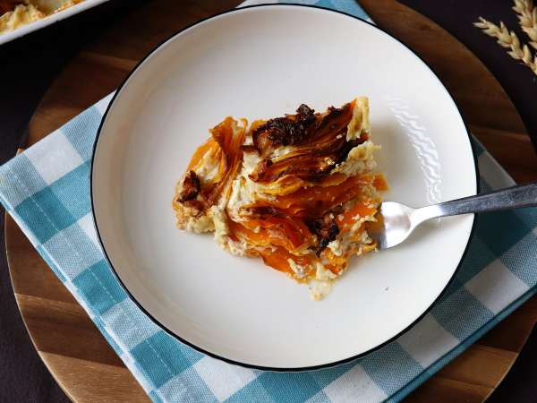Gratin z butternutové dýně v horkovzdušné fritéze, po vzoru gratin dauphinois - Příprava krok 8